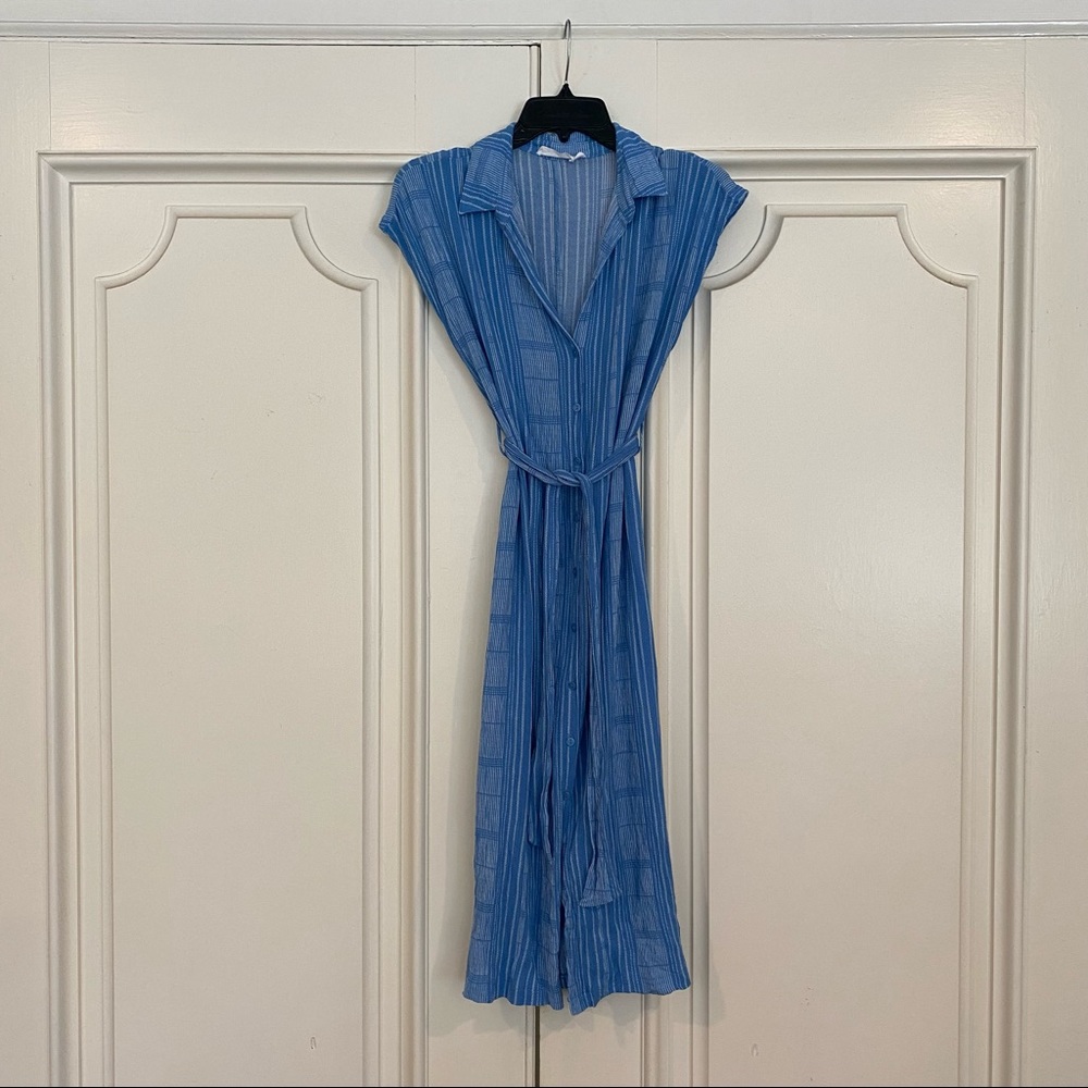 I am the one blue and white striped shirt dress from Lulu‘s by Lush